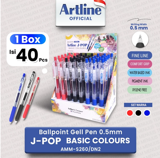 ARTLINE BALLPOINT J-POP BASIC COLOURS SET