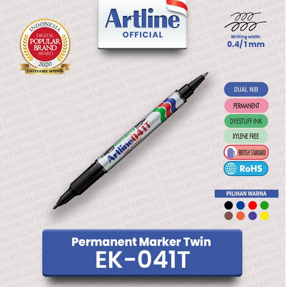 ARTLINE EK-041T PERMANENT MARKER RED