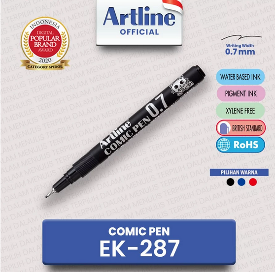 ARTLINE COMIC PEN EK-287 HITAM