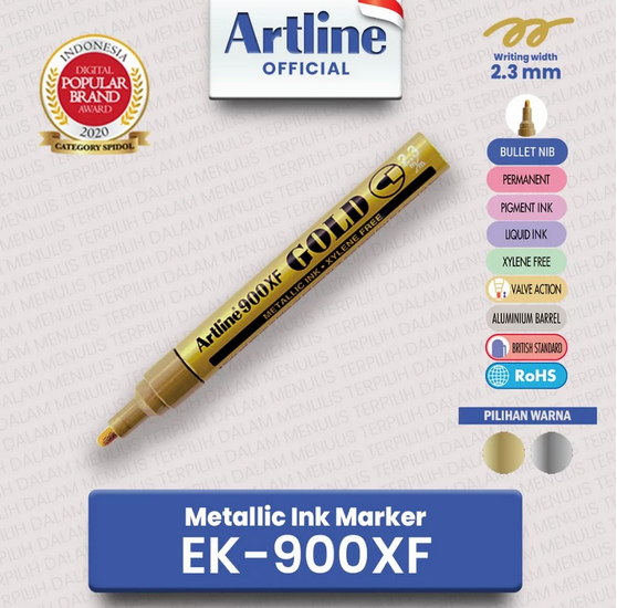 ARTLINE EK-900XF METALLIC INK MARKER GOLD