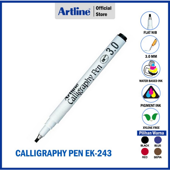 ARTLINE EK-243 CALLYGRAPHY PEN BLACK