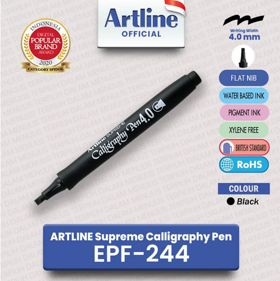 ARTLINE EPF-244 SUPREME CALLIGRAPHY PEN BLACK
