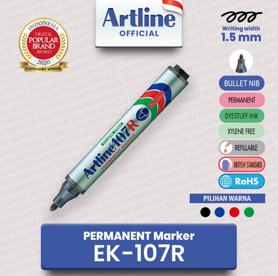 ARTLINE EK-107R PERMANENT MARKER RED