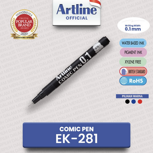 ARTLINE COMIC PEN EK-281 HITAM