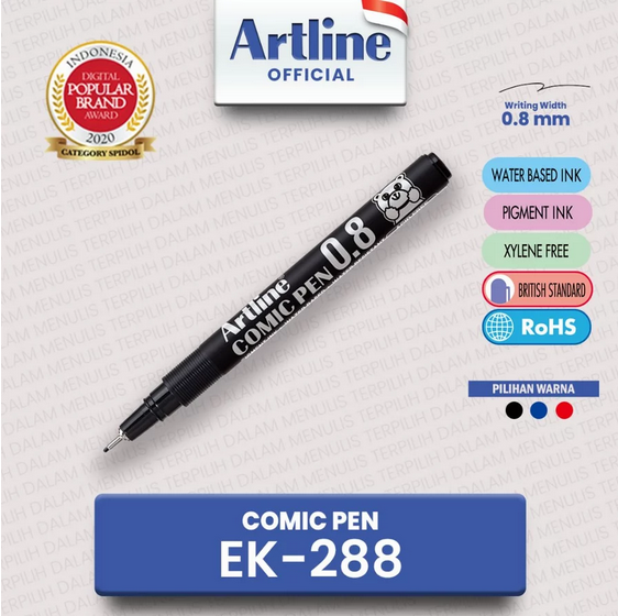 ARTLINE COMIC PEN EK-288 HITAM