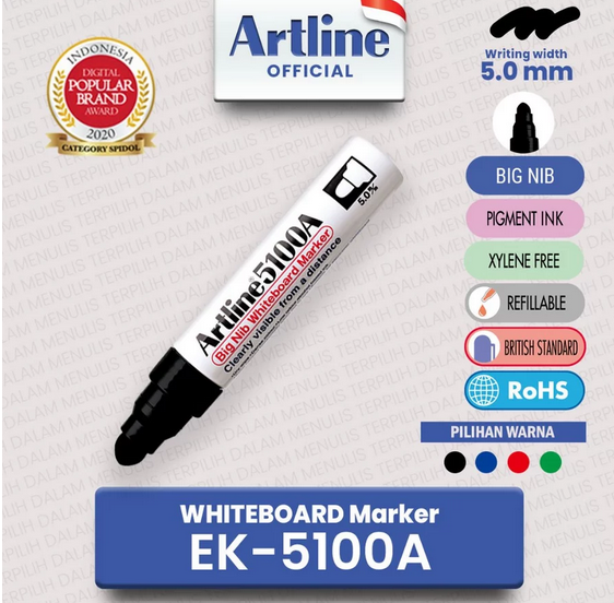 ARTLINE EK-5100A W/B MARKER RED