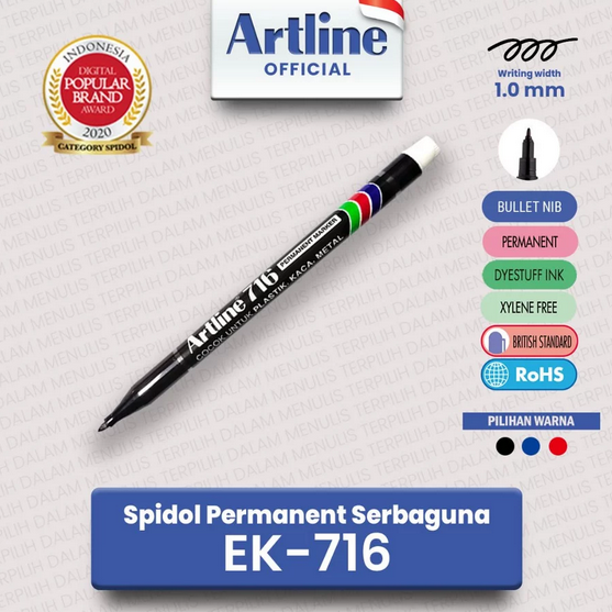 ARTLINE EK-716 PERMANENT MARKER RED