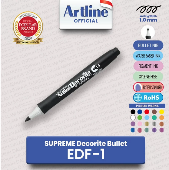 ARTLINE DECORITE MARKER 1MM PASTEL GREEN