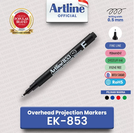 ARTLINE EK-853 OHP MARKER RED