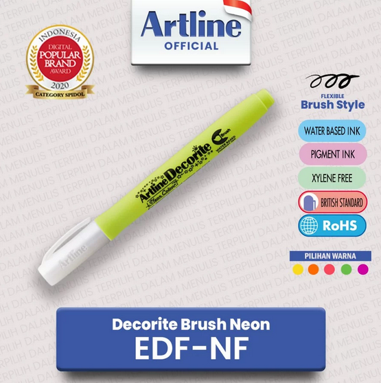 ARTLINE DECORITE MARKER NEON BRUSH GREEN