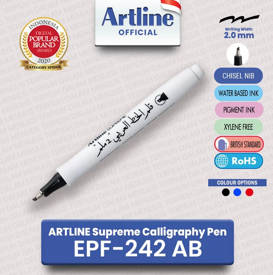 ARTLINE EPF-242AB SUPREME CALLIGRAPHY PEN BLACK