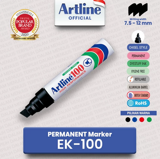 ARTLINE EK-100 PERMANENT MARKER RED