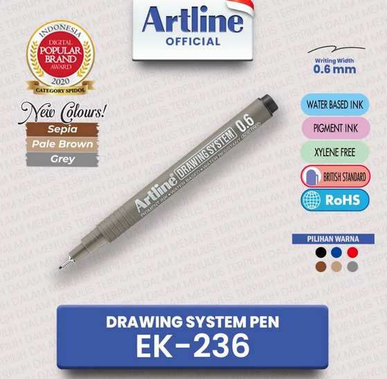 ARTLINE EK-236 DRAWING PEN BLUE