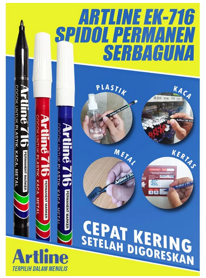 ARTLINE EK-716 PERMANENT MARKER BLACK