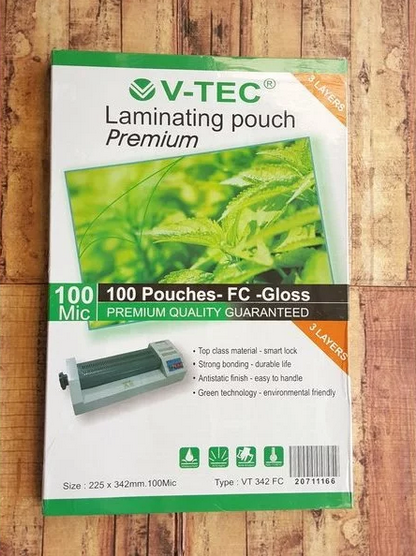 V-TEC PLASTIK LAMINATING FOLIO 100MC